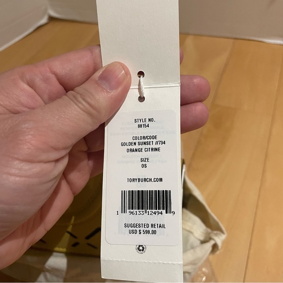 NWT Tory Burch Fleming diamond perforated golden sunset crossbody - Picture 10 of 10